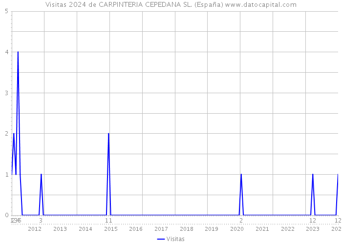 Visitas 2024 de CARPINTERIA CEPEDANA SL. (España) 