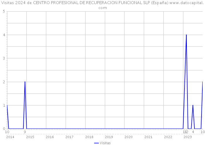 Visitas 2024 de CENTRO PROFESIONAL DE RECUPERACION FUNCIONAL SLP (España) 