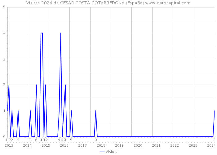 Visitas 2024 de CESAR COSTA GOTARREDONA (España) 