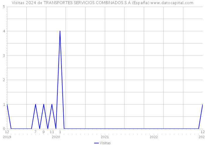 Visitas 2024 de TRANSPORTES SERVICIOS COMBINADOS S A (España) 