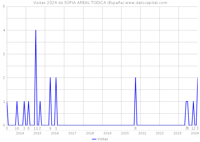 Visitas 2024 de SOFIA AREAL TODICA (España) 