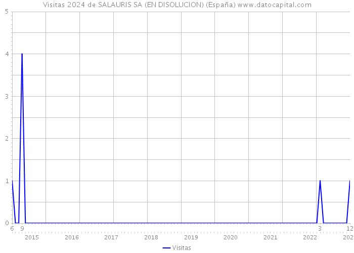 Visitas 2024 de SALAURIS SA (EN DISOLUCION) (España) 