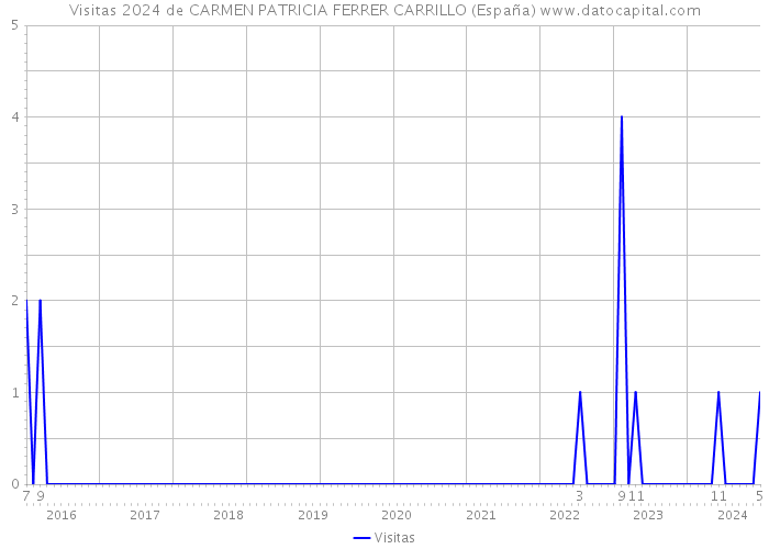 Visitas 2024 de CARMEN PATRICIA FERRER CARRILLO (España) 