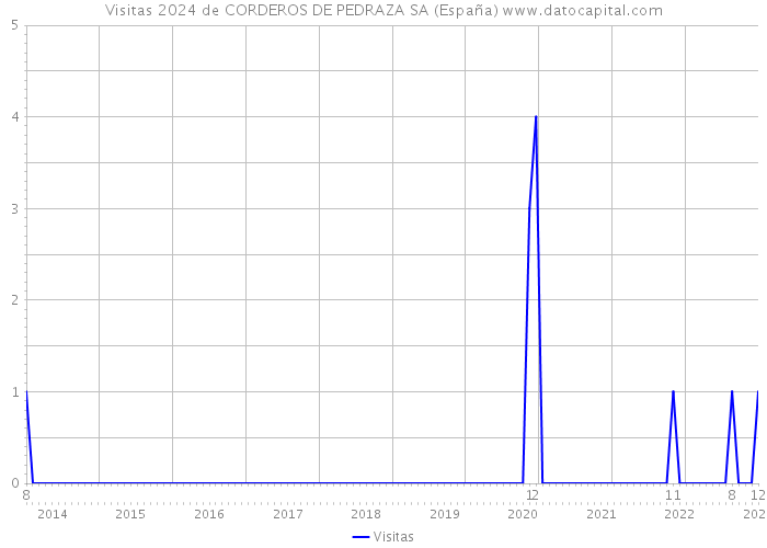 Visitas 2024 de CORDEROS DE PEDRAZA SA (España) 