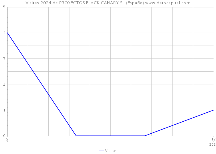 Visitas 2024 de PROYECTOS BLACK CANARY SL (España) 