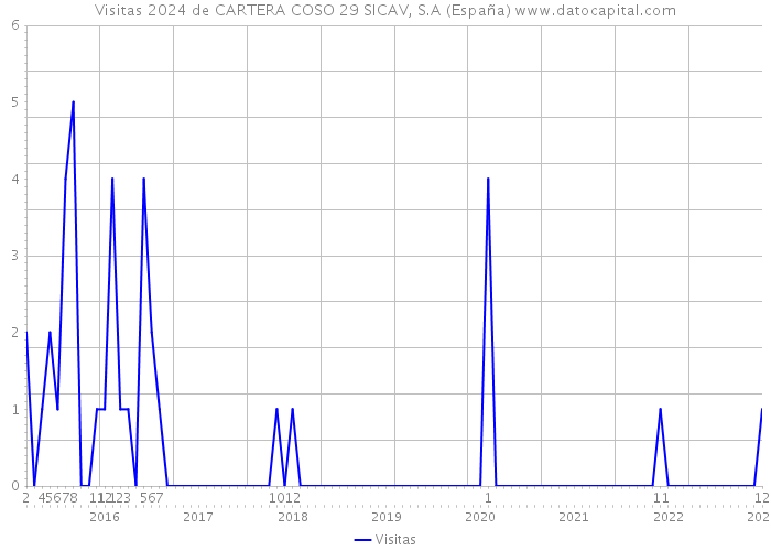 Visitas 2024 de CARTERA COSO 29 SICAV, S.A (España) 