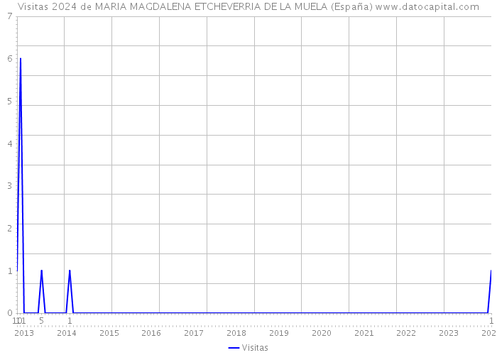 Visitas 2024 de MARIA MAGDALENA ETCHEVERRIA DE LA MUELA (España) 