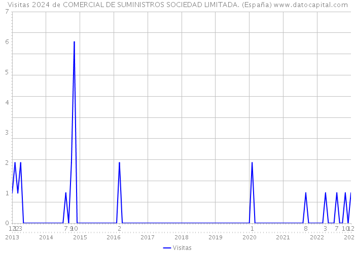 Visitas 2024 de COMERCIAL DE SUMINISTROS SOCIEDAD LIMITADA. (España) 