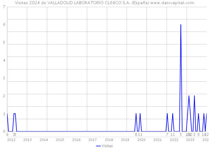 Visitas 2024 de VALLADOLID LABORATORIO CLINICO S.A. (España) 
