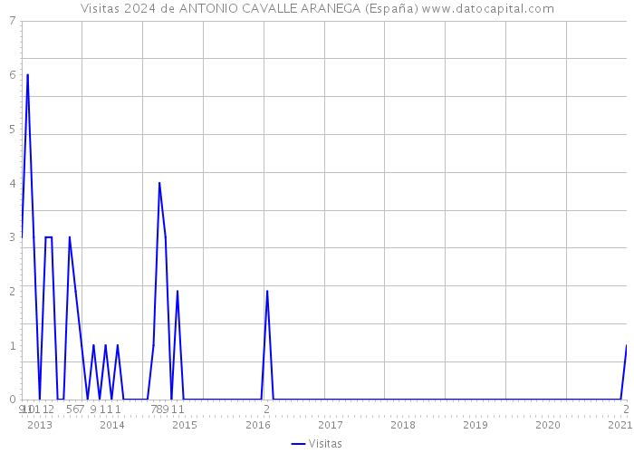 Visitas 2024 de ANTONIO CAVALLE ARANEGA (España) 