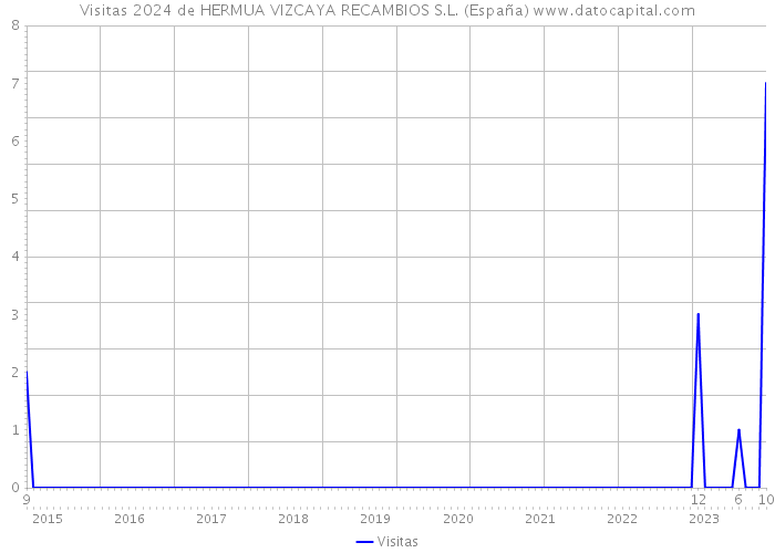 Visitas 2024 de HERMUA VIZCAYA RECAMBIOS S.L. (España) 